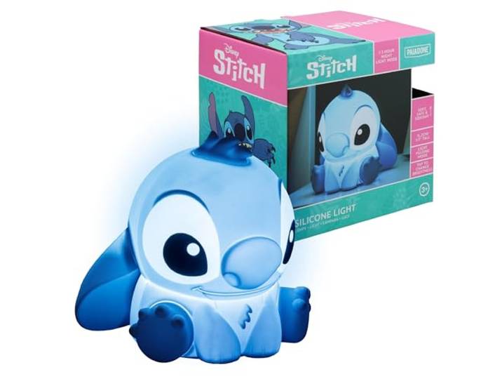 Lampe Stitch Squishy – Lampe de bureau sur pied sous licence officielle Disney\, décoration de salle de jeux et marchandises pour garçons et filles\, veilleuse accessoire cadeau pour salle de jeux et
