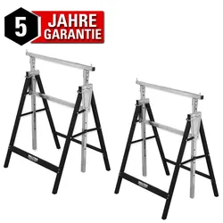 WALTER 2 Stück Unterstellbock höhenverstellbar 200kg Tragfähigkeit Höhe 80-130cm