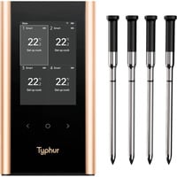 Sync Gold Quad, Thermometer schwarz, inkl. 4 Sonden