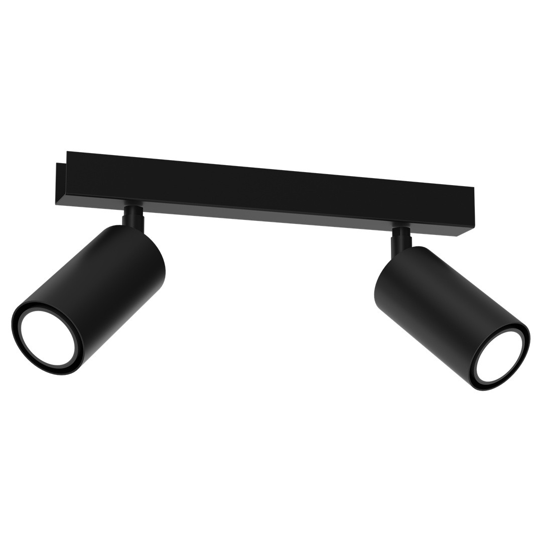 Eko-Light Deckenlamp HUDSON BLACK 2xGU10 zwart