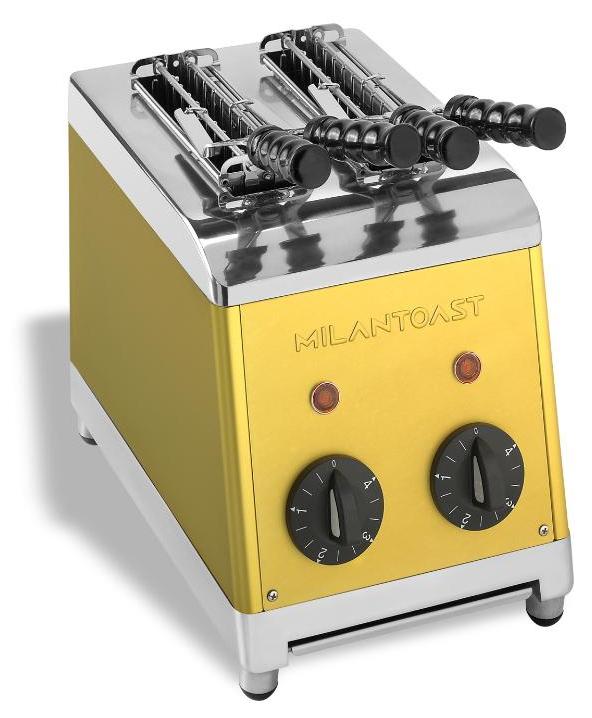 Milantoast Sandwichtoaster mit Zangen gold