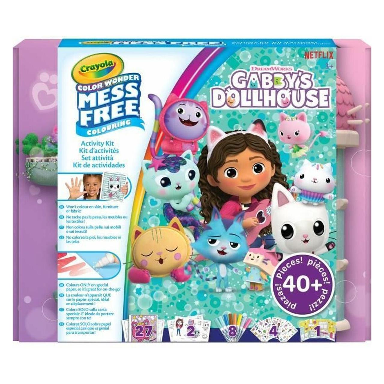 Crayola Color Wonder, Gabby's Dollhouse ohne Flecken Geschenkset, reichhaltiger Inhalt mit Markern (358-757170)