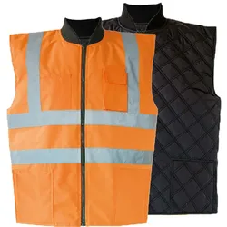 Korntex Unisex Wende Bodywarmer Warnschutz-Weste KXTABW signal orange XXL