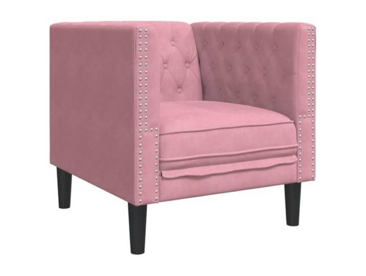 GHVBNMF Chesterfield Sessel Rosa Samtsessel mit Armlehne Polstersessel Eleganter Club-Sessel aus weichem Samtstoff in Rosa mit stabiler Holzstruktur für Ihr Wohnzimmer oder Schlafzimmer.