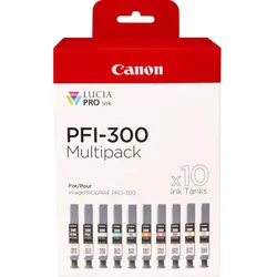 Canon Original PFI-300 Druckerpatronen - 10er Multipack