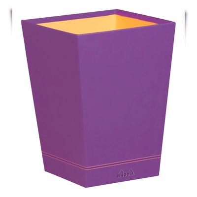Rhodiarama Papierkorb aus Kunstleder, 27x27x32cm - Violett 318920C