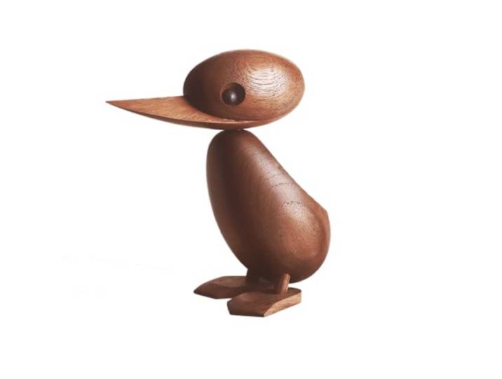 Architectmade Houten figuur eend houten vogel houten eend groot 18 cm 325
