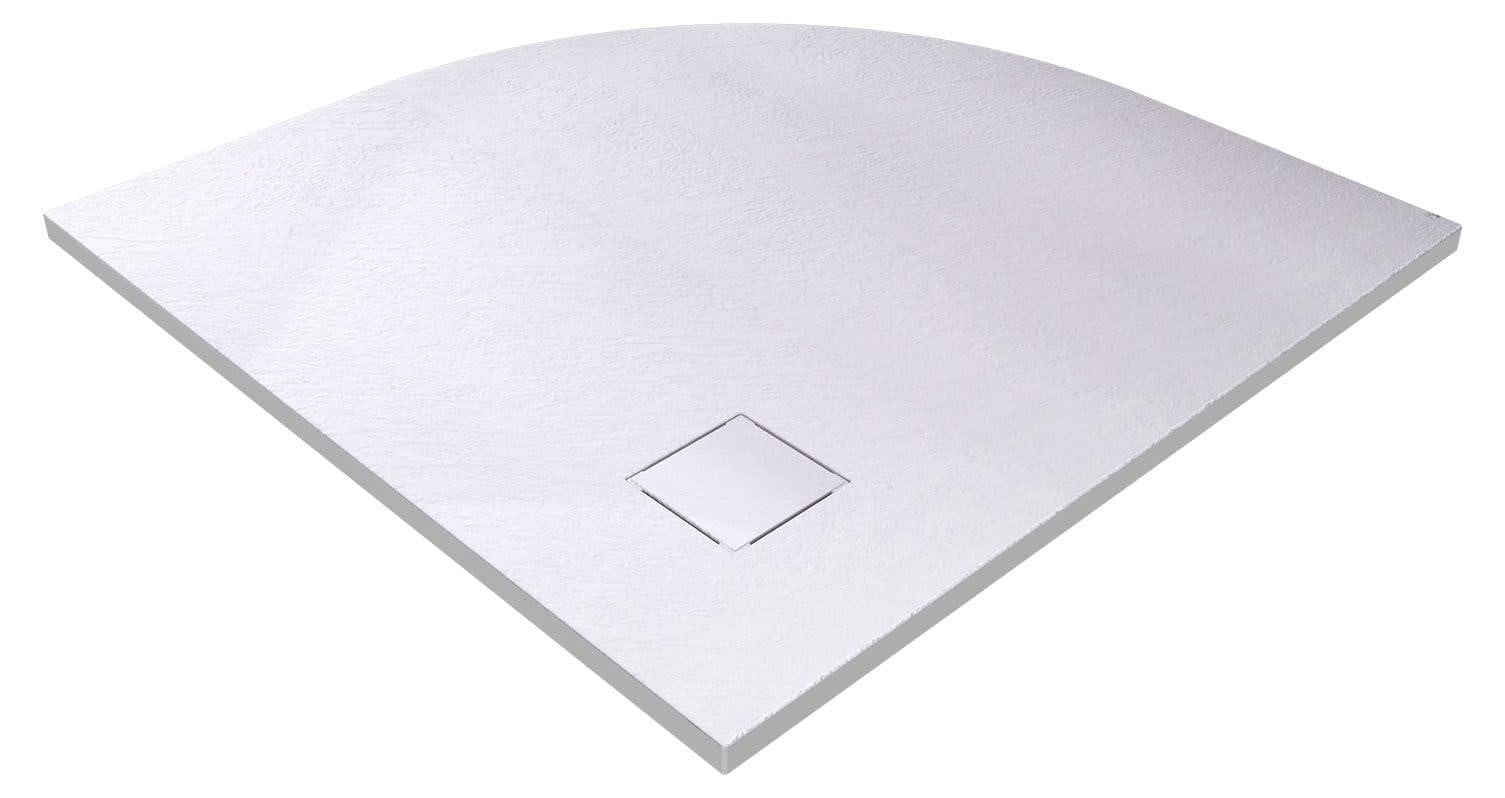 Dripio Douchebak Wit, SMC-materiaal met Antislip en 90 mm Afvoer, B/D: 90 x 90 cm