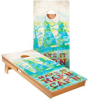 Skip's Garage Make It Hap'N Cap'N Cornhole Boards
