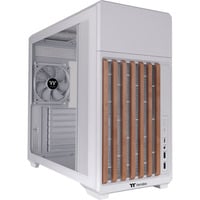 TR300 WS Snow White, Tower-Gehäuse weiß/holz, Tempered Glass