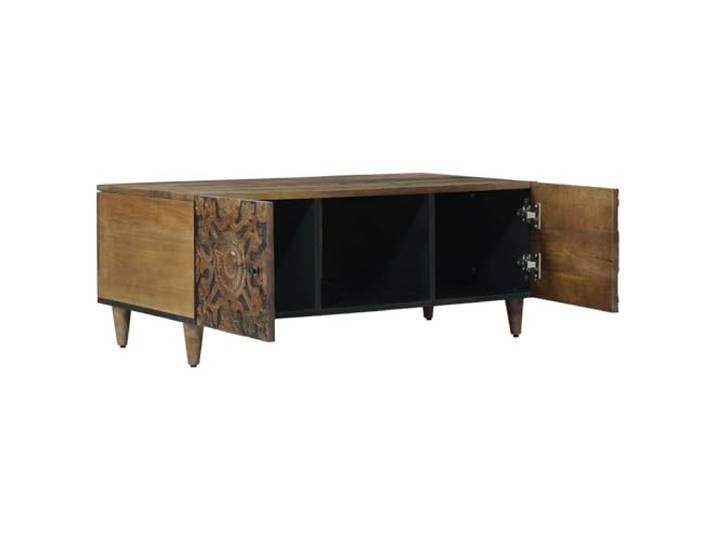 Rechteckiger Couchtisch aus massivem Mangoholz, Braun, 100 x 54 x 40 cm