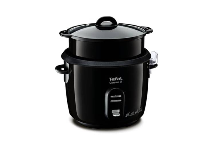 Tefal New Classic Reiskocher RK1038 automatische Programme Warmhaltefunktion 5L Fassungsvermögen Dampfgarfunktion schwarz-metallic