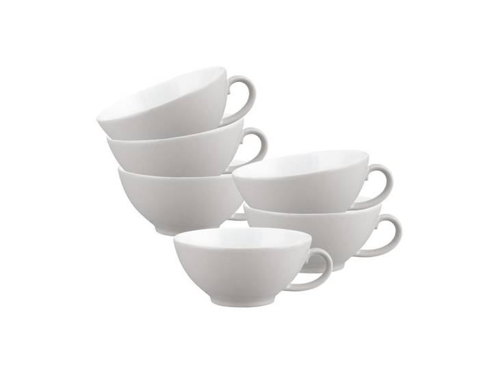 Seltmann Weiden Teetassen Liberty Pure Colors New Grey 140 ml 6er Set, Grau, Keramik, Rund, Geschirr, Tassen, Teetassen