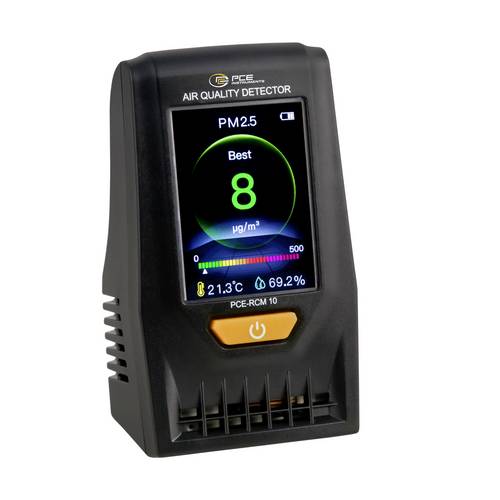 PCE Instruments Partikelzähler PCE-RCM 10 |0 ... 2000 µg/m³ |PM 2.5 |PM 10Luftqualität |Temperatur |Luftfeuchte |USB
