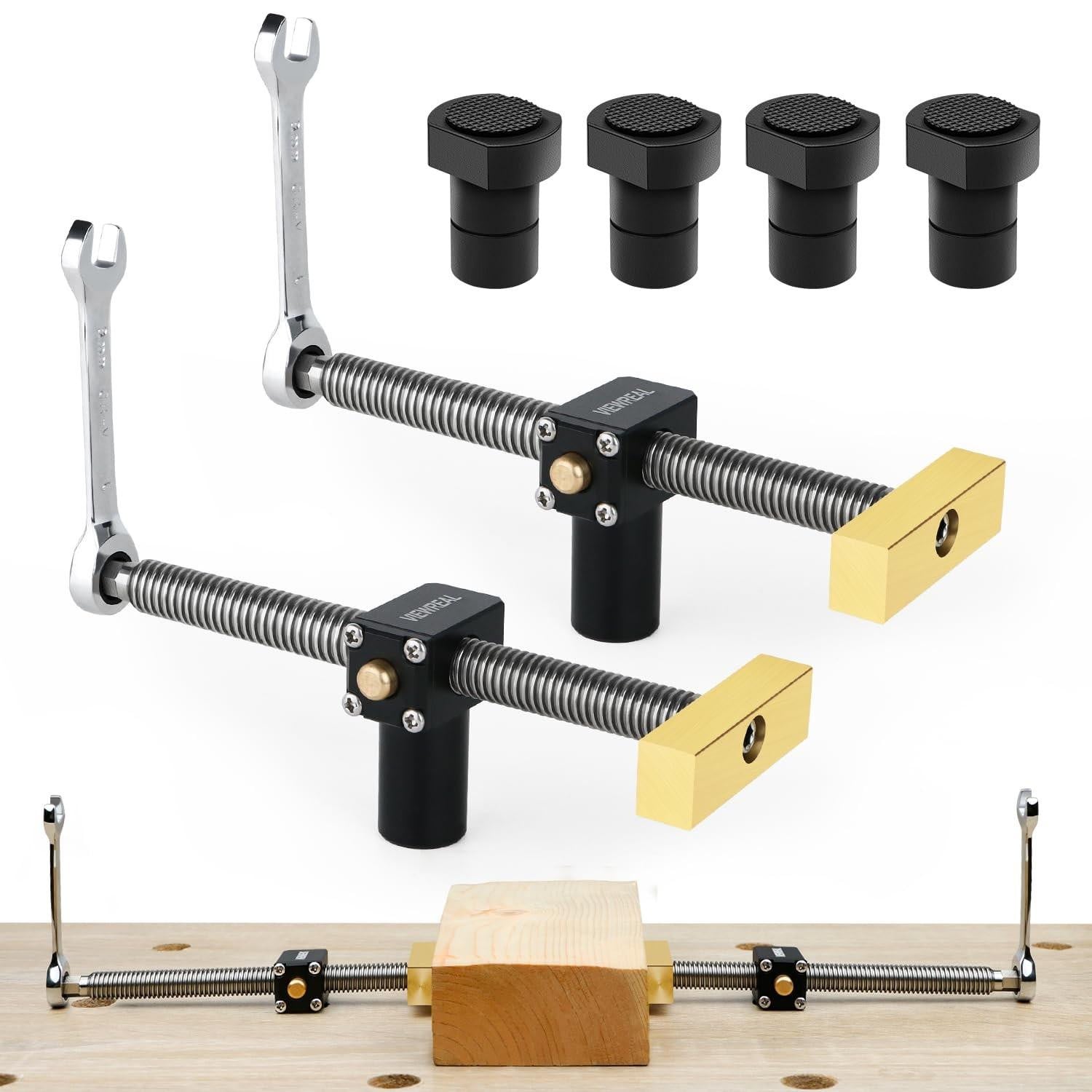 Merkloze Werkbank Klem met 4 Bench Hooks voor Houtbewerking