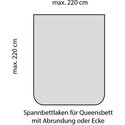 BettwarenShop Queensbett Spannbettlaken nach Maß Ultra-Stretch Jersey | kiesel - grau