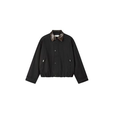 Outdoorjacke ANOTHER COTTON LAB "Another Cotton Lab Another Twill Jacket", Herren, Gr. XL, schwarz, 100% Baumwolle, unifarben, oversize, amerikanischer Ausschnitt, Jacken Outdoorjacke