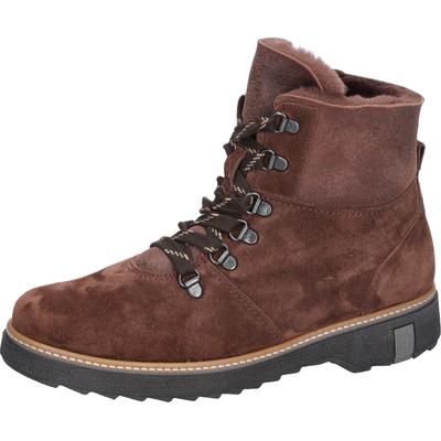 Winterboots WALDLÄUFER "Hitomi", Damen, Gr. 6,5 (40), Textil Warmfutter, braun, Veloursleder, Schuhe Winterboots, Schnürboots, Winterstiefelette mit Warmfutter, H-Weite