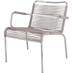 Outdoor Sessel Fiam Mya Lounge Spaghetti aus Aluminium taupe