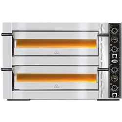 GMG - Pizzaofen PE44 DE - elektrisch - 4+4x Ø30cm | 10kW | 400V - Edelstahl 2 Backkammern