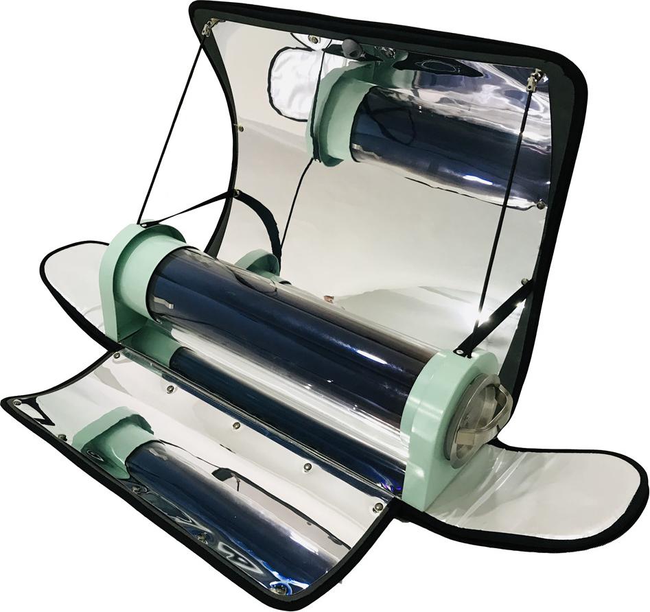 Parabol-Solargrill - Tragbarer Solarkocher - Für 3-5 Personen - Aluminium - Einfache Montage - Bis 288 °C (550 °F) - Blau