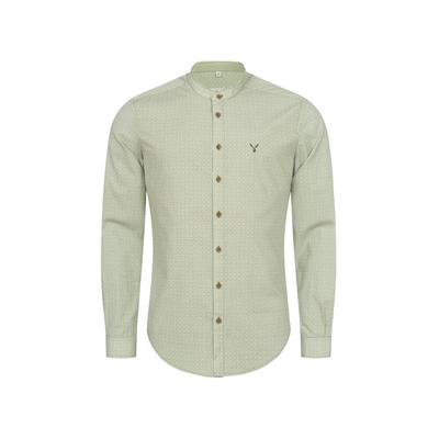 Trachtenhemd NÜBLER "Trachtenhemd Langarm Peter", Herren, Gr. M, EURO, grün, Obermaterial: 100% Baumwolle CO., Hemden Trachtenhemd