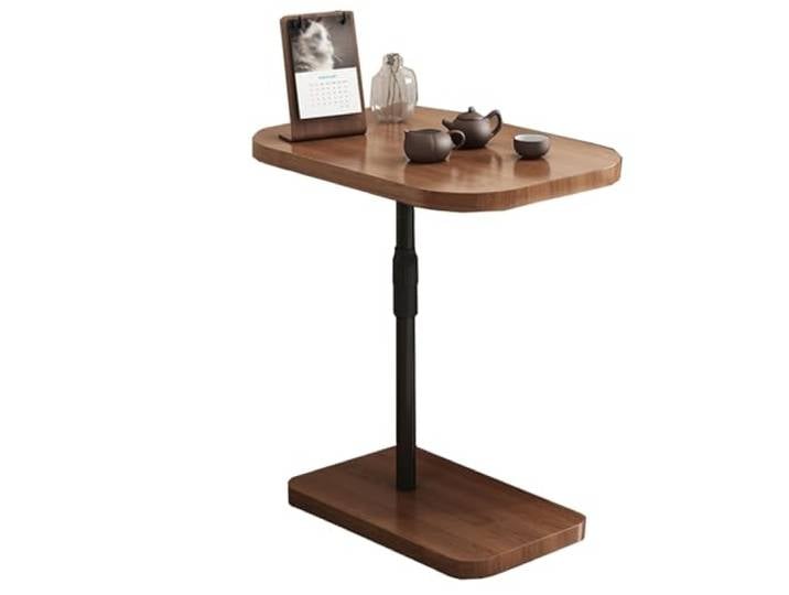 BDSDFSA Beistelltisch, Sockel-Getränketisch, höhenverstellbarer Beistelltisch die Couch(Brown,B)