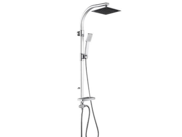 Colonne de douche murale, système de douche pluie avec pommeau de douche, étagère et douchette à main (20 * 20 CM)