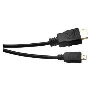 Exertis Connect Micro HDMI Kabel, High Speed mit Ethernet, vergoldet, HDMI St. A / HDMI Micro St. D, 1,0 m Anschluss (1 m) (128490)