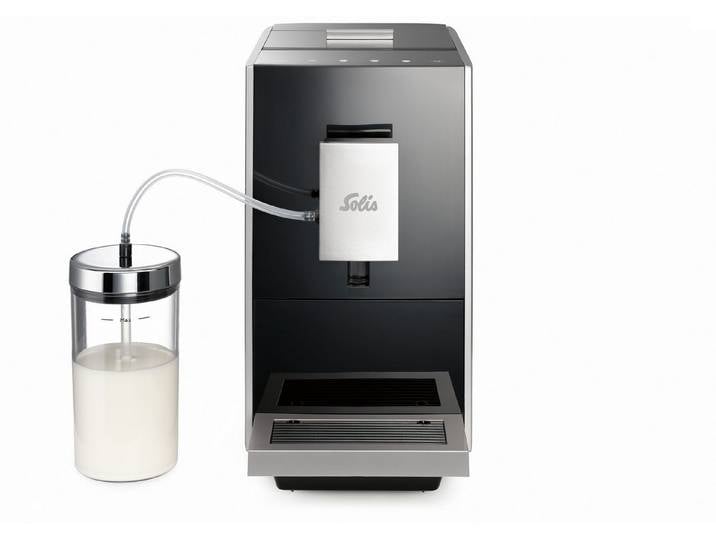 SOLIS OF SWITZERLAND Kaffeevollautomat Masterbrew Compact, Typ 1200, Milchsystem, einstellbares Mahlwerk, 3 Kaffeestärken