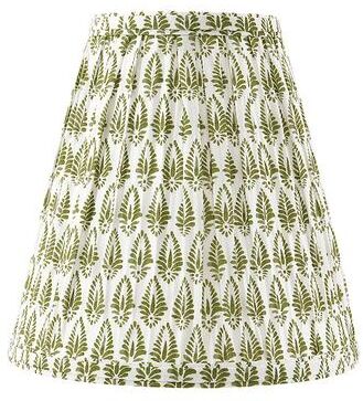 Isla Block Print Pleated Buffet Shade - Sage - Ballard Designs