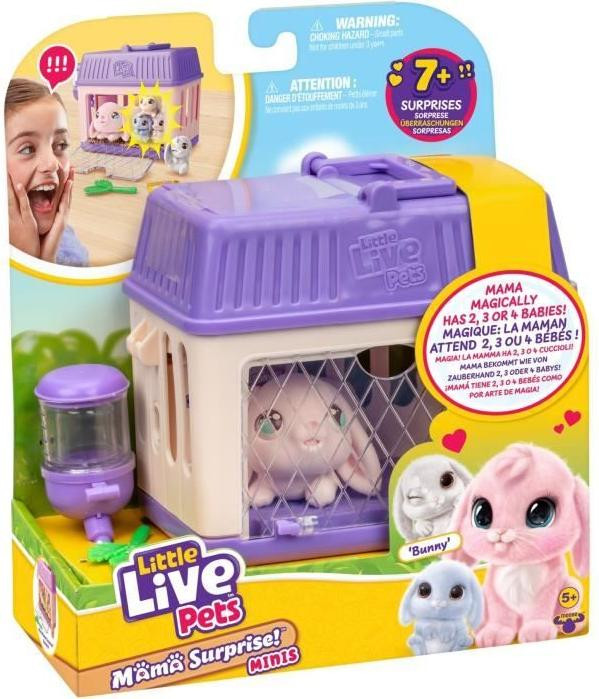 Little Live Pets Mama Surprise Konijntjes speelset met baby's en aanpasbare accessoires