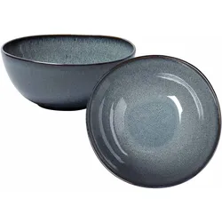 Villeroy & Boch Schüssel Lave 25.5 cm, 2 Stück, Grau, Schüssel + Schale, Grau