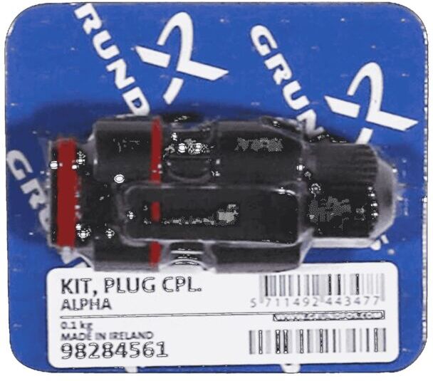 Alphastecker 98284561 Ersatzstecker komplett für Grundfos Alpha Pumpen