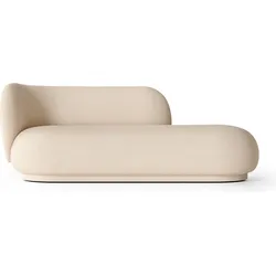 Rico Brushed Liegesofa links cremefarbig