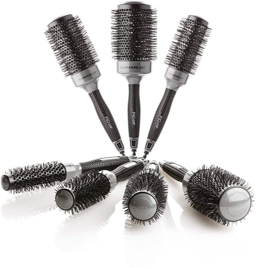 Xanitalia Spazzole Termiche TOURMALINE Pro Grip Ultralleggere – Styling Professionale con Comfort Estremo 65 mm