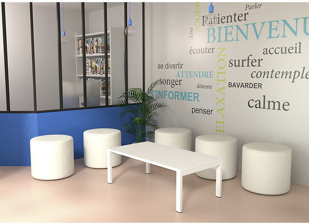 Beistelltisch easyDesk®, HxBxT 400 x 1140 x 600 mm, weiß meet
