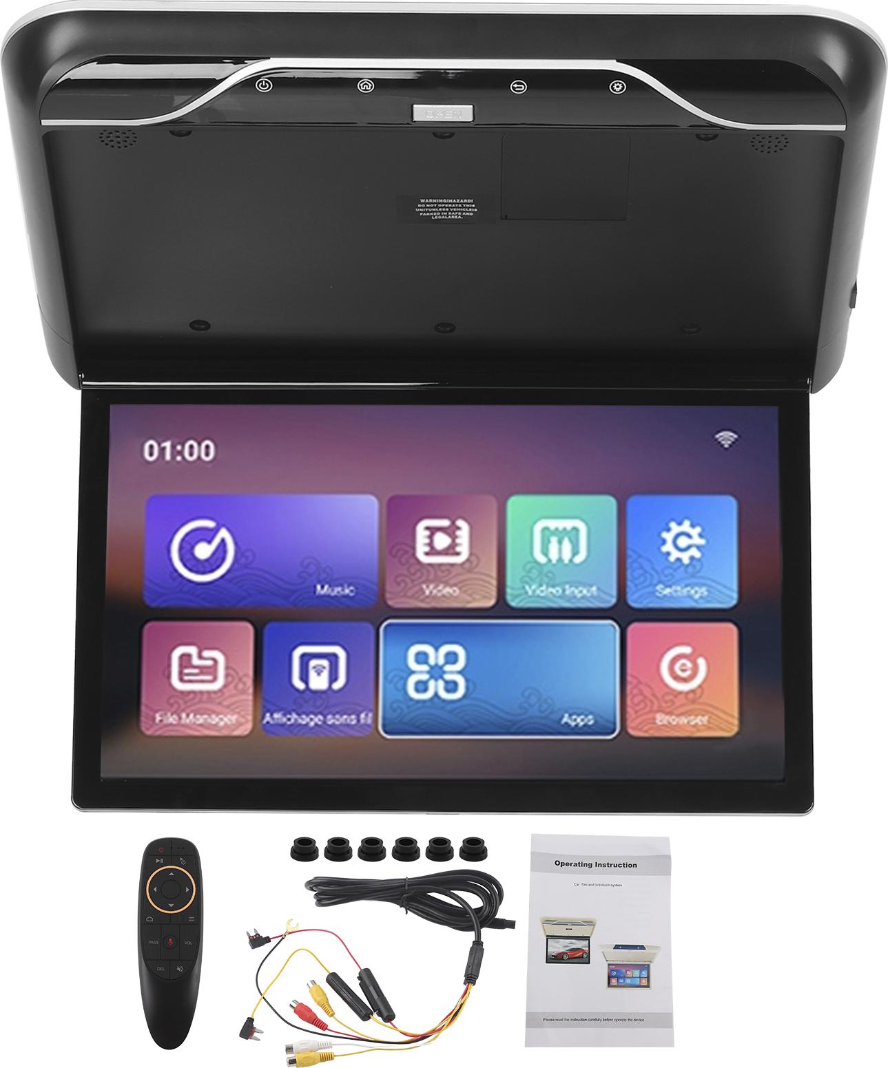 19-Zoll-Autodachmontage-Flip-Down-Monitor-Deckenfernseher HD-Multimedia-Schnittstelle, kompatibel mit Fernbedienung für Android 10.0