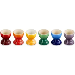 Le Creuset Set 6 egg holder rainbow, Eierbecher, Mehrfarbig