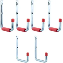 Relaxdays 30 tlg. Wandhaken Set Rot,Silber