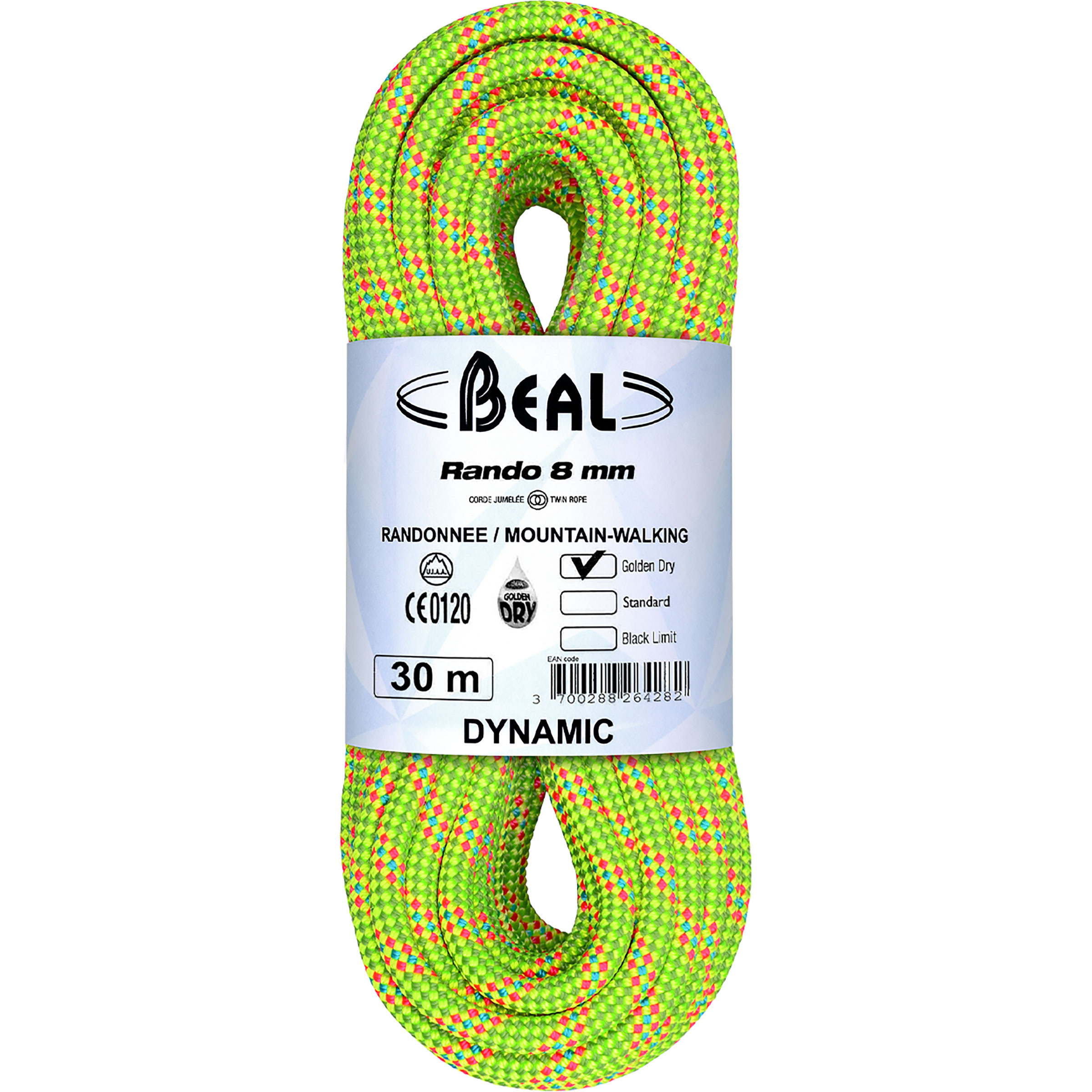 Beal Rando 8mm Zwillingsseil Kletterseile gelb Größe 20m Alpinklettern | Hochtour