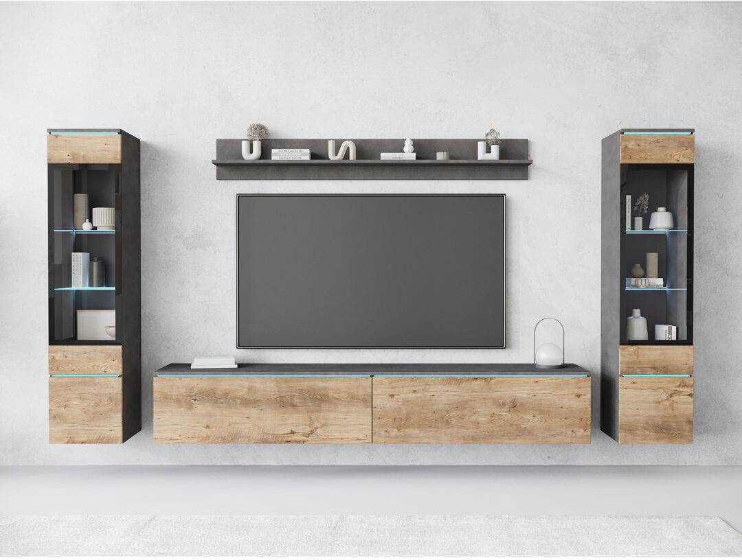 Ivy Bronx TV Stand for TVs up to 78" Matera/Chestnut Wroclaw 78"