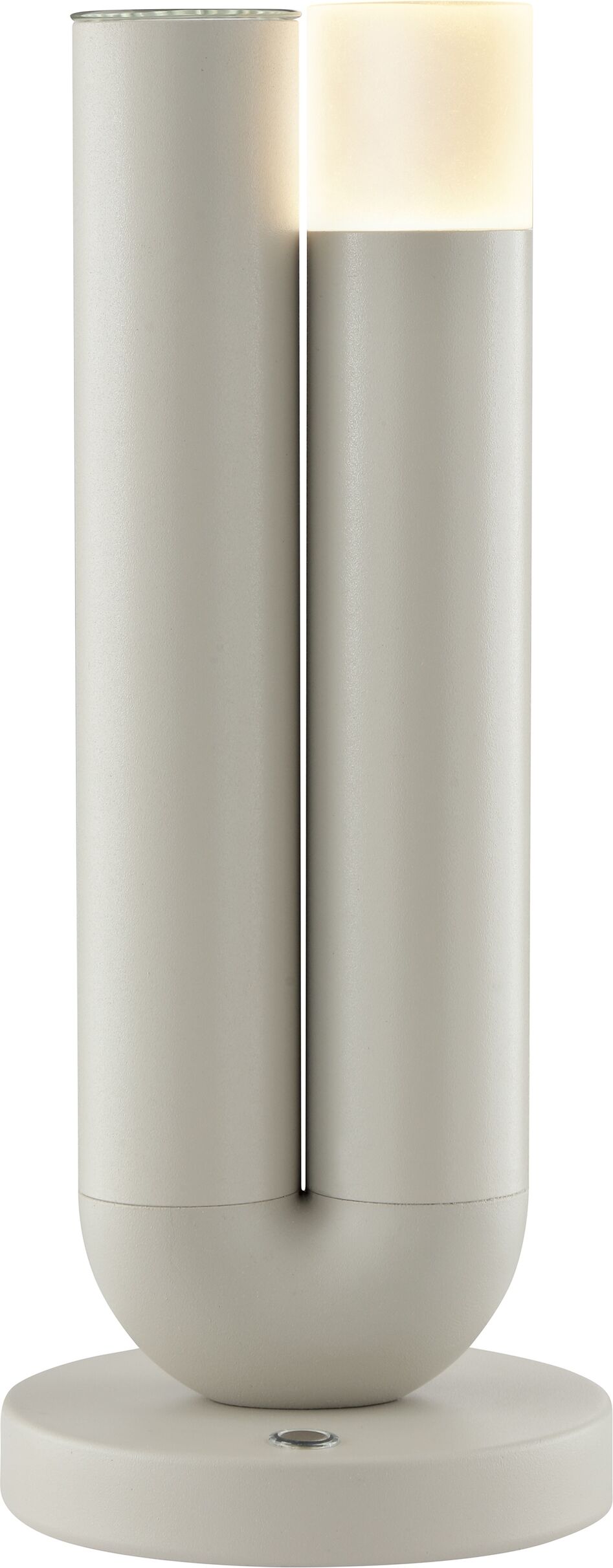BRILLIANT LED Tischleuchte "Sayu", beige, 1, H: 26cm, 1 Stk., Leuchten, LED Akku-Leuchte mit Vase, 27 cm, 250lm, 2700K, Wireless Charging, LED Tischleuchte