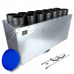 Lüftungsverteiler Verteilerkasten 14x75 Ø200 Wohnraumlüftung Luftverteiler E-KRT-14x75/200-OC