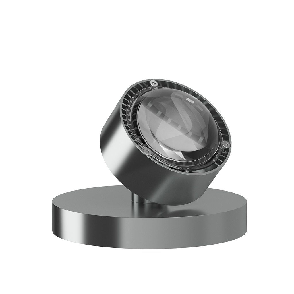 Top Light Puk Mini Spot Tischleuchte / Bodenleuchte (ohne Dimmfunktion, chrommat... ohne Dimmfunktion | chrommatt | Linse klar | LED 6-901401+2-2026