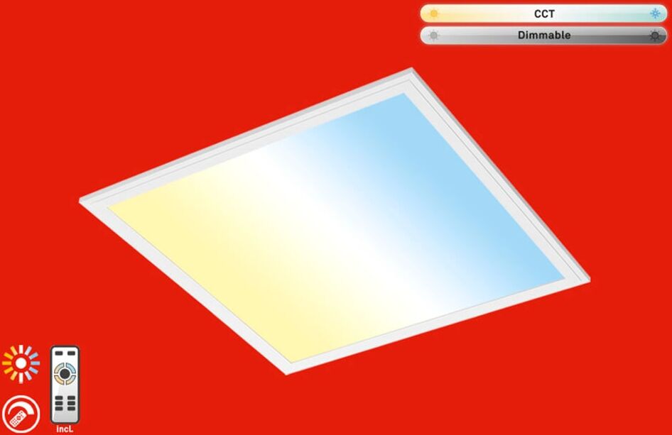 BRILONER LEUCHTEN LED Panel "Piatto", weiß, Leuchten