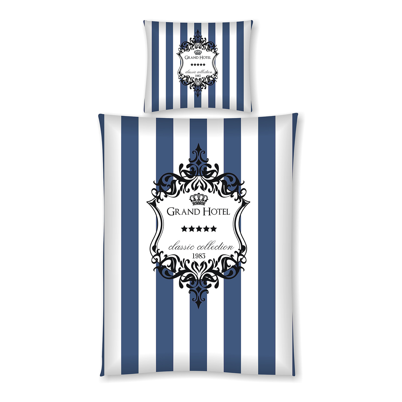 home24 Jersey-beddengoed Big Hotel blauw