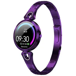 TPFNet Damen Smart Watch / Fitness Tracker IP67 - Edelstahl Armband - Android & IOS - Gold