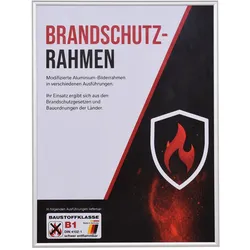 effect Brandschutzrahmen Profil S1 - B1 Normalglas / Floatglas / Silber / 62 x 9...