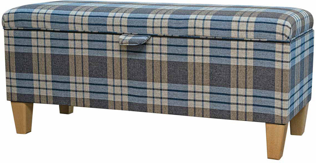 Beaumont 100cm Storage Bench Tartan 101.6cm W X 40.64cm D